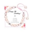 thumbnail image 6 of Top-keivon Happy 8th/9th/10th Birthday Gift for daughter – Pink Beaded Butterfly Bracelet for Daughter, Granddaughter, Niece or Best Friend, 6 of 21