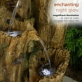 thumbnail image 5 of Alpine Corporation 67-Inch 4-Tier Cascading Tree Bark Fountain with 24 LED Lights, 5 of 10