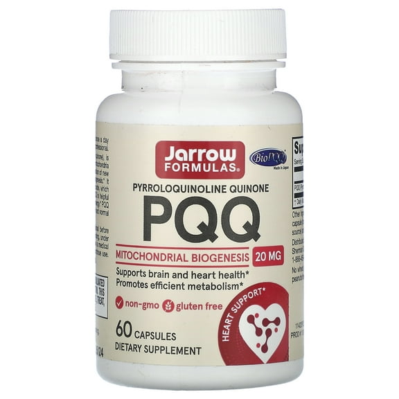 Jarrow Formulas PQQ , Supports Heart and Cognitive Function, 20 Mg, 60 Caps