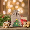 thumbnail image 3 of 6Pcs Attrayant Sac Cadeaux Taille Compacte Lin Sac de Bonbons de Noël Portable pour Festival, 3 of 9