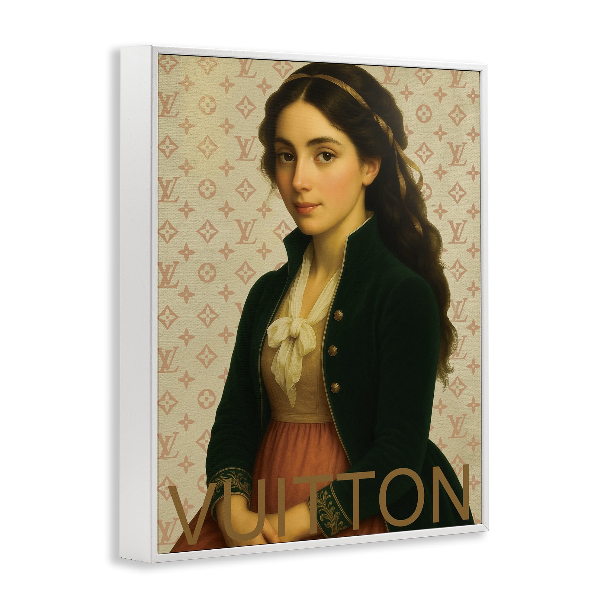 Stupell Industries Glam Gentlewoman in Spring White Framed Giclee Art, design by Grotto Studios