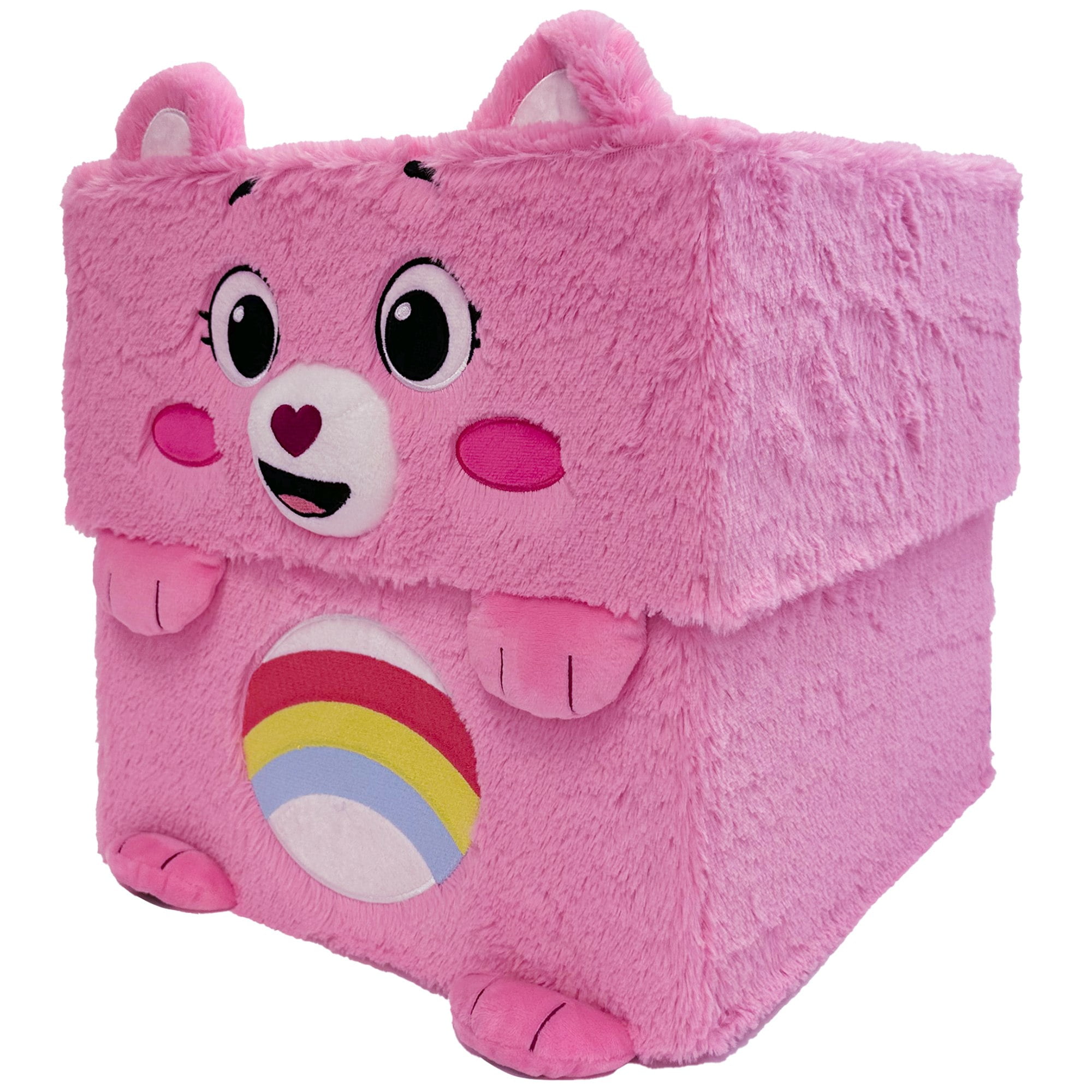 Care Bears: Storables 12" Box - Cheer Bear - Pink Character Themed Bin, Fabric Storage Container, Opening Top Lid, Holds Toys, Books & More, Licensed