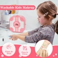 thumbnail image 5 of Sendida Kids Makeup Kit for Girls, Princess 64PCS Real Washable Pretend Play Cosmetic Set Toys with Mirror, Non-Toxic & Safe, Birthday Gifts for 3 4 5 6 7 8 9 10 Years Old Girls Kids (Pink), 5 of 6