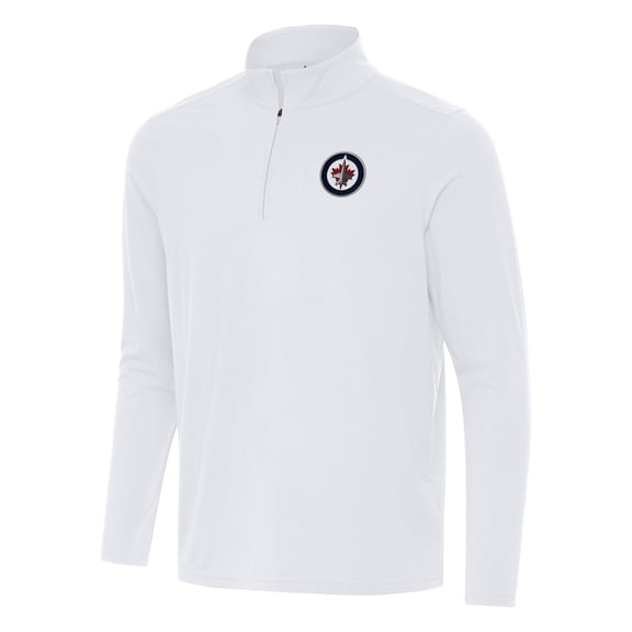 Men's Antigua White Winnipeg Jets Intent Quarter-Zip Top