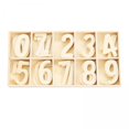 thumbnail image 1 of Siruishop 2x50 Count Wooden Numbers 0 to 9 Early Learning Displays Gift Wood Color 2 Pcs, 1 of 8