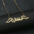 thumbnail image 4 of Custom Necklace Butterfly Pendant Stainless Steel Gold Chain Personalized Name Necklaces Choker Jewelry Necklaces for Women, 4 of 5
