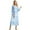 Blue, variant on Women's Printed Sleepwear/Casual Nights/Long Sleeve Duster/Housecoat/House Dress Long Nightgown