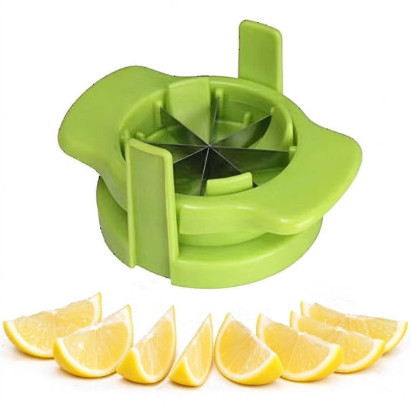 Lemon & Lime Wedge Slicer Lemon Slicer Kitchen Multipurpose Stainless Steel Orange Slitter Fruit Cutter Kitchen Accessories,Green
