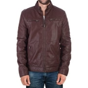 X Ray Jeans Men's Leather Jacket Coat, Sherpa Lined Faux PU Leather Aeronautical Motorcycle Biker Jacket for Men