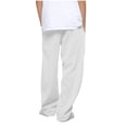thumbnail image 4 of Cethrio Boys Athletic Sweatpants, Casual Relaxed Fit Drawstring Open Bottom Straight Leg Pants White Size 5T, 4 of 5