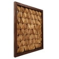 thumbnail image 3 of CONSDAN Wood Wall Decor | USA Grown Hardwood, Rustic Wooden Wall Art, Home Decorations for Living Room and Bedroom Aesthetic, Framed and Ready to Hang, Triangle, 18" x 18", 3 of 4