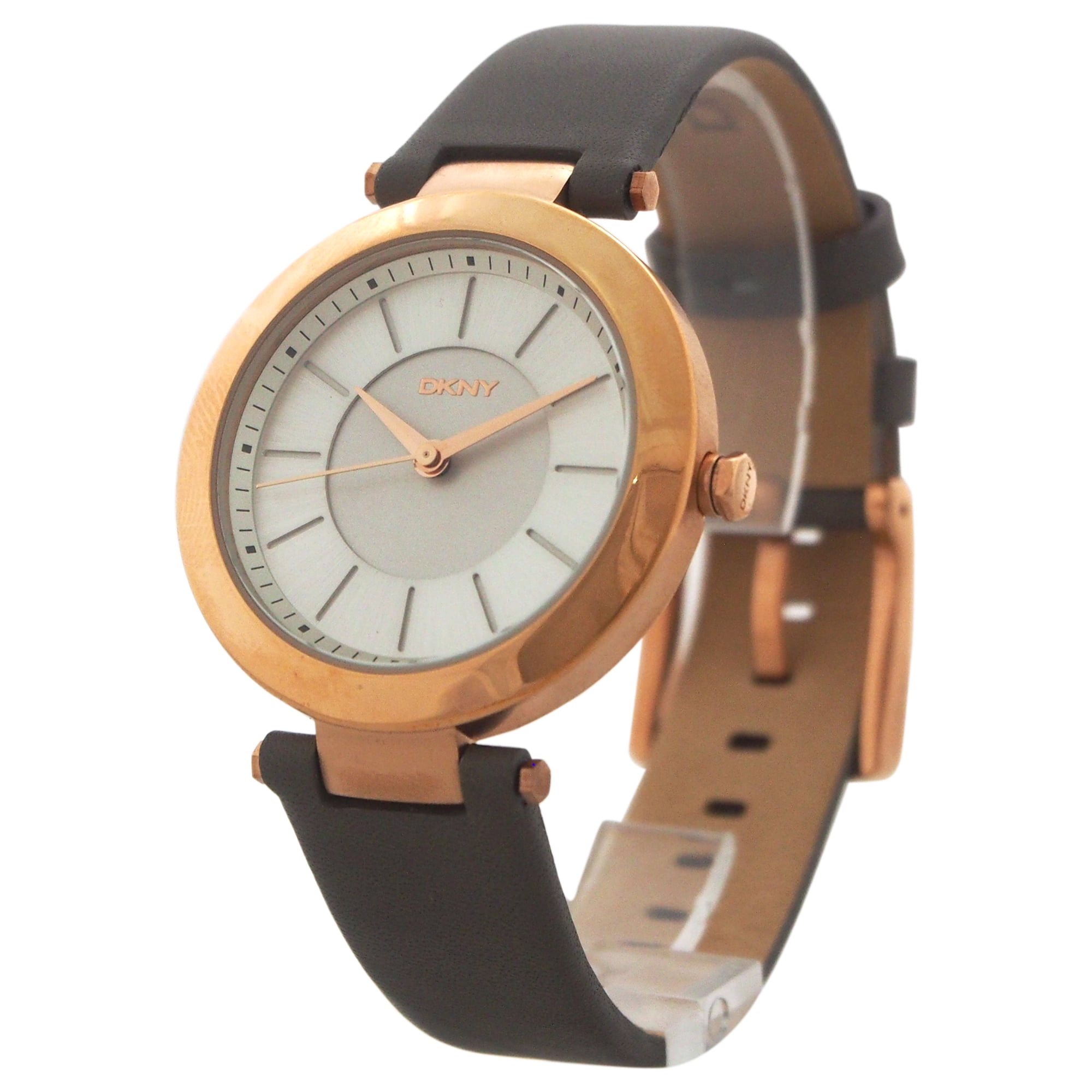 NY2296 Stanhope Gray Leather Strap Watch by DKNY for Women 1 Pc Watch