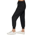thumbnail image 2 of Calvin Klein Performance Women's Shine-Blocked Jogger Pants, Black, M, 2 of 4