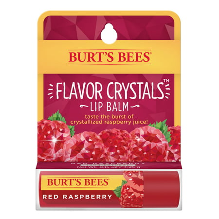 Burt's Bees cristaux de saveur 100% naturelle Baume Hydratant, rouge framboise, 1 Tube