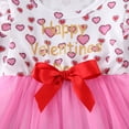 thumbnail image 5 of Infant Toddler Baby Girl Valentine's Day Outfit Dress Striped Love Heart Tulle Tutu Skirt Party Princess Dresses, 5 of 6