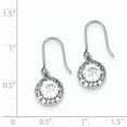 thumbnail image 2 of Beautiful Sterling Silver Rhodium-plated Round CZ Dangle Earrings, 2 of 2