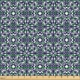 thumbnail image 2 of Ambesonne Royal Fabric by the Yard Upholstery, Vintage Floral Ornament Art, 1 Yard, Dark Lavender Navy Blue, 2 of 5