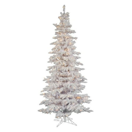 10 ft flocked white slim pre lit clear christmas tree 10 ft flocked white slim pre lit clear christmas tree