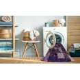 thumbnail image 2 of Ahgly Company Machine Washable Indoor Round Abstract Lavender Purple Area Rugs, 5' Round, 2 of 7