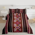 thumbnail image 2 of jejeloiu Southwestern Aztec Geometric Full Size Comforter Sets,Red Brown Black Bedding Sets For Girls Boys Reversible 3pcs, 2 of 8