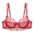 thumbnail image 2 of Aayomet Bralettes pour Femmes Soutien-Gorge Transparent à Armatures Non Rembourré pour Femmes (Rouge, 70C), 2 of 5