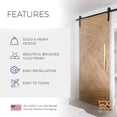 thumbnail image 6 of Rio Salto 18-Inch Brushed Brass Gold Barn Door Handle Kit, Closet Door Handle Stainless Steel, Pull Handle and Flush Handle Set, Heavy Duty Large Sliding Door Handles Hardware Included 1-Door Pack, 6 of 7