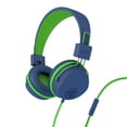 thumbnail image 5 of JLab JBuddies Studio On-Ear Wired Kids Headphones 2-in-1 Bundles, 3.5mm Plus USB-C Adapter, Volume Safe, Folding, Blue/Green, 5 of 5