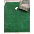 thumbnail image 6 of Handmade Wool Green Traditional Solid Lori Baft Rug, 6 of 7