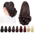 thumbnail image 1 of ORUYROP Extension de Queue de Cheval, extensions de Cheveux à Pince Griffe de 12 Pouces Queue de Cheval Cheveux Courts Bouclés Extension de Cheveux Pièce de Cheveux Synthétique d'Apparence Naturelle pour Femmes Brun Foncé, 1 of 7