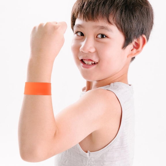 CIMAXIC Sports Slap Bracelets Orange Circular Slap Bracelet For Kids 5Pcs