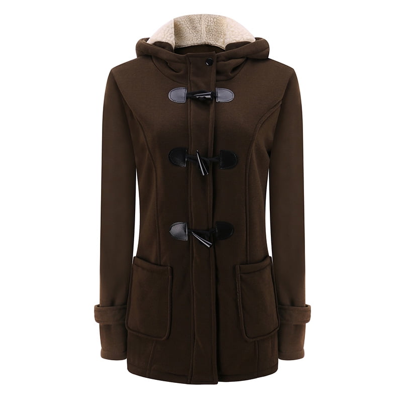 Warm Winter Women Jacket Long Down Classic Duffle Toggle Coat Ladies Slim Hooded 