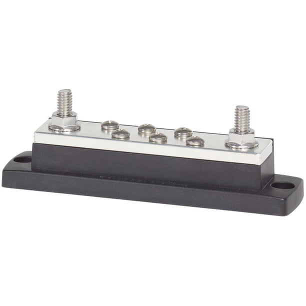 Blue Sea Busbar 2128-BSS MaxiBus; 2 Stud Terminal/6 Screw Terminal; 300 ...