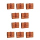 thumbnail image 1 of Qarigey Monedero de cuero para mujer, tríptico Rectangular, elegante tarjetero de Color sólido, compartimento para efectivo, billetera, Oro marrón 10piezas, 1 of 6