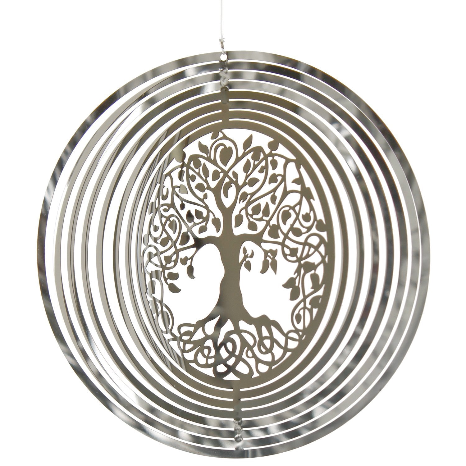 Woodstock Wind Chimes Woodstock Rainbow Makers Collection, Woodstock Shimmers, Nature 5" Silver Wind Shimmer SHNTL