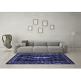 thumbnail image 3 of Ahgly Company Indoor Square Persian Blue Traditional Area Rugs, 7' Square, 3 of 4