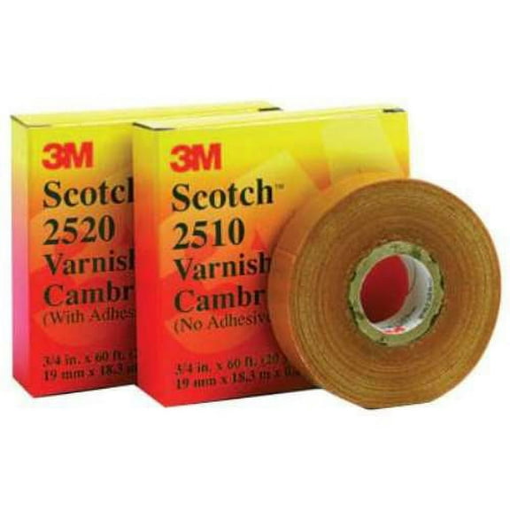 Scotch Varnished Cambric Tape 2510, 3/4 in x 60 ft