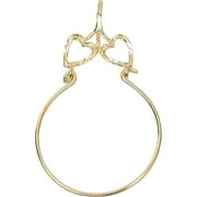 14K Gold Double Heart Charm Holder