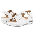 thumbnail image 5 of Bocca Women's Air Cushioned Support Sandals White Ankle Strap Walking Sandals 6M, 5 of 6