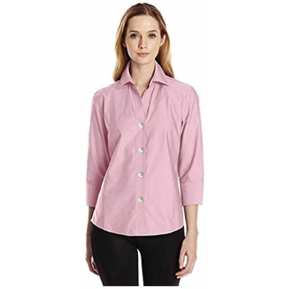 Foxcroft Foxcroft NYC Womens Pinpoint Oxford Shirt NonIron Stretch