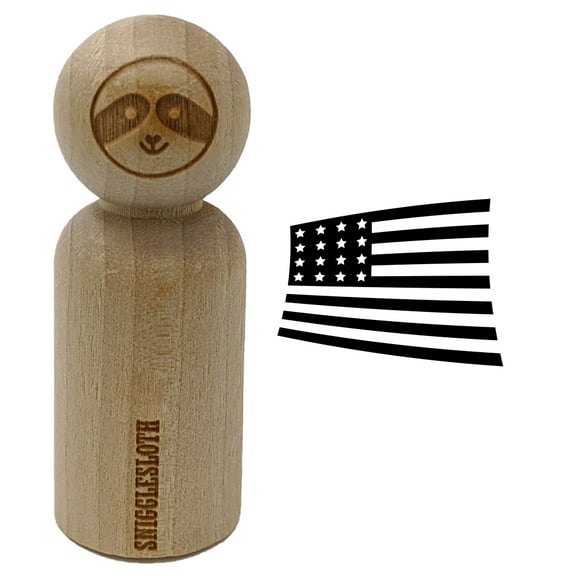 USA United States of America Flag Fun Rubber Stamp for Scrapbooking Crafting Stamping - Small 3/4 Inch
