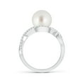 thumbnail image 2 of ANGARA South Sea Cultured Pearl Infinity Ring with Diamonds in 14K White Gold for Women | June Birthstone, Birthday, Anniversary, Jewelry Gift for Women | Pearl Ring, 2 of 5