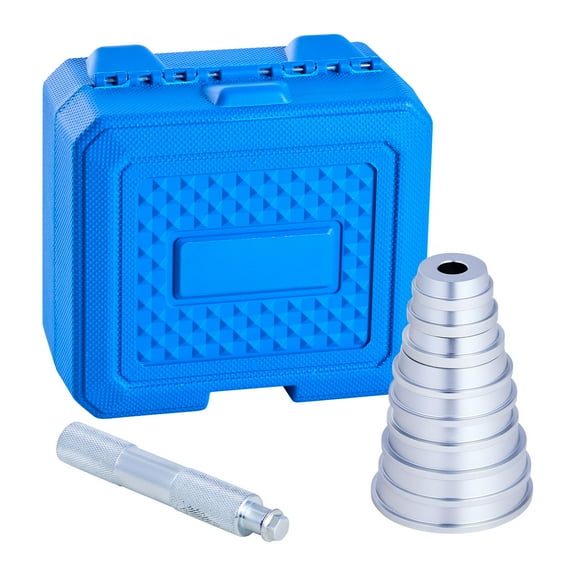 KFFKFF 10-Piece Bearing Press Kit, Bearing Race and Seal Driver Set with 9 Bushings and Handle Shaft, Durable Aluminum Alloy Tool Kit for Installation and Removal, Includes Convenient Storage Case