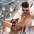 thumbnail image 2 of luoweisi Men's Beach Shorts Quick Dry Swim Trunks with Mesh Lining Cartoon Dinosaur L, 2 of 5