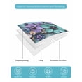 thumbnail image 5 of Quilts Twin XL Size, Spring Purple Flowers Soft Comforter Bedding Set for Bed, Floral Mottled Teal Wall Retro Lightweight Quilted Bedspread with Pillow Cover(2 Pieces) for All Season, 68x98 Inch, 5 of 6