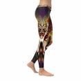 thumbnail image 3 of SUNENAT Hipster Tattoo Owl Face Stretchy Capri Leggings Skinny Yoga Pants L, 3 of 4