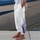 thumbnail image 1 of WILLBEST Pantalones Casuales elegantes para Mujer para Uso Diario: Pantalones de Moda de Color Sólido con Encaje, Cintura Alta, Bolsillo con Cordón, Largo 9/10 Extra Grande, 1 of 6