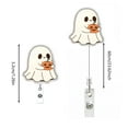 thumbnail image 2 of (2 Pack) Halloween Badge Reels Retractable ID Name Badge Holder Cute Pumpkin Acrylic Clip for Doctors Workers Social Workers Students, 2 of 4