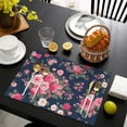 thumbnail image 4 of Pioneer Flower Floral Print Pattern Summer Placemats Table Placemats Set Of 4-Linen Kitchen Washable Placemats Table Mats 12x18 Inch Non-Slip Heat Resistant, 4 of 6