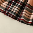 thumbnail image 6 of TAIAOJING Girls Dress for Kids Toddler Girls Long Sleeve Plaid Prints Dress Ribbed Bowknot Dresses Clothes Headbands Set Gift Clothes Outfit 9-12 Months, 6 of 7
