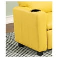 thumbnail image 6 of Alieon Marisa Yellow PU Leather Kids Recliner Chair with Cup Holder, 6 of 6